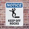Signmission Keep Off Rocks, 7 in W x Rectangle, Plastic OS-2PACK-NS-P-710-V-13829 - alternate 2
